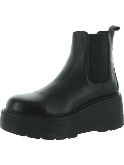 Steve Madden Jesse Platform Wedge Chelsea Boot In Black