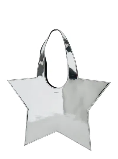 Coperni Mini Star Mirrored Silver Tote Bag In Multicolor