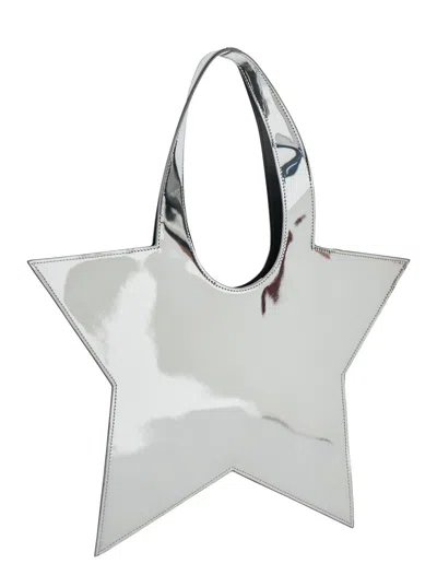 Coperni Mini Star Mirrored Silver Tote Bag In Multicolor