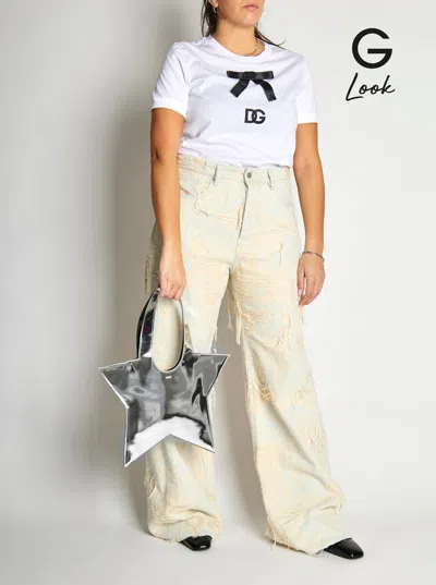 Coperni Mini Star Mirrored Silver Tote Bag In Multicolor