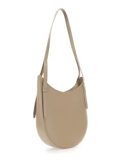 Coperni Belt Strap Leather Hobo Bag In Cream