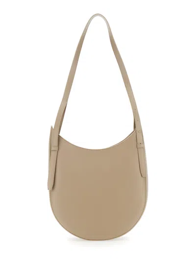 Coperni Belt Strap Leather Hobo Bag In Cream