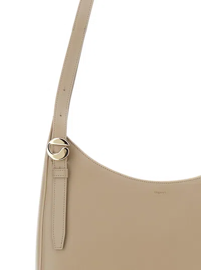Coperni Belt Strap Leather Hobo Bag In Cream