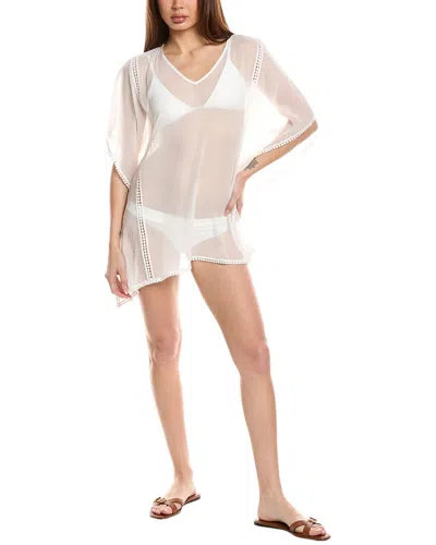 Echo Solid Chiffon Caftan In White