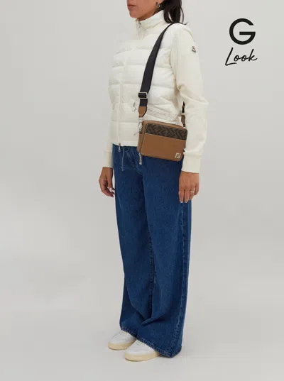 Fendi Camera Case Organizer Squared Ff Crossbody Bags Multicolor In Brown