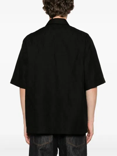 Fendi Ff Jacquard Shirt In Black