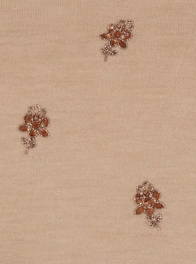 Fendi Women's Wool Cropped Sweater In Nude