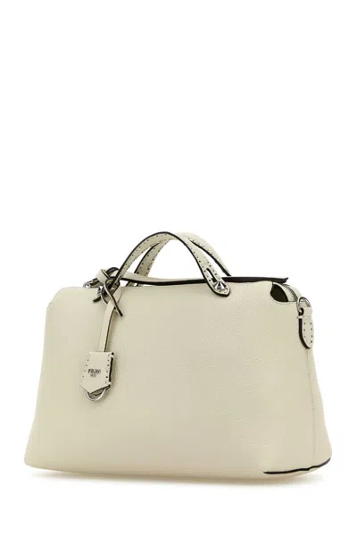 Fendi Women's Ivory Leather Large By The Way Handbag In Neutral