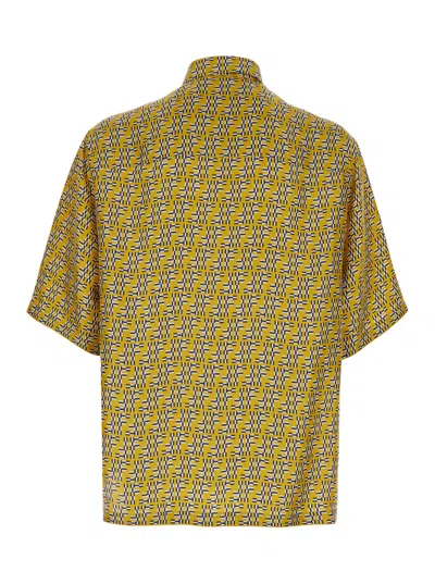 Fendi Ff Labyrinth Silk Shirt In Printed