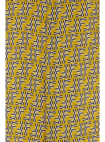 Fendi Ff Labyrinth Silk Shirt In Printed
