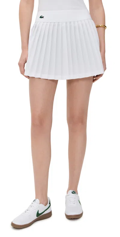 Lacoste Women's Miami Open Edition Ballgirl Tennis Skirt - 36 In White