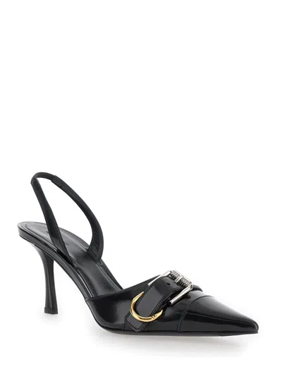 Givenchy Voyou Leather Slingback In Black