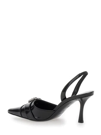 Givenchy Voyou Leather Slingback In Black