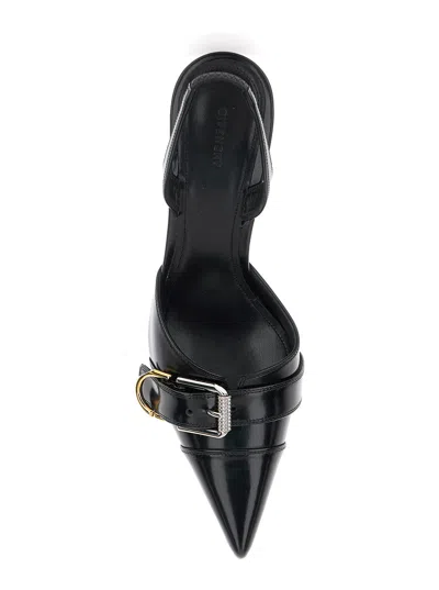 Givenchy Voyou Leather Slingback In Black