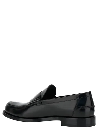 Givenchy Black Loafers With 4g Detail In Leather Man In Black