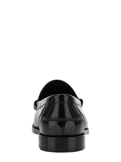 Givenchy Black Loafers With 4g Detail In Leather Man In Black