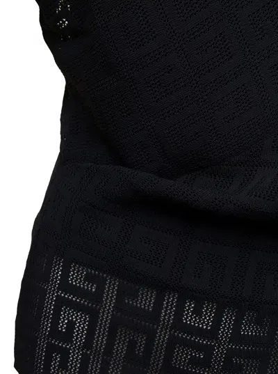 Givenchy Black Top With Draped Neckline In Viscose Woman In Multicolor