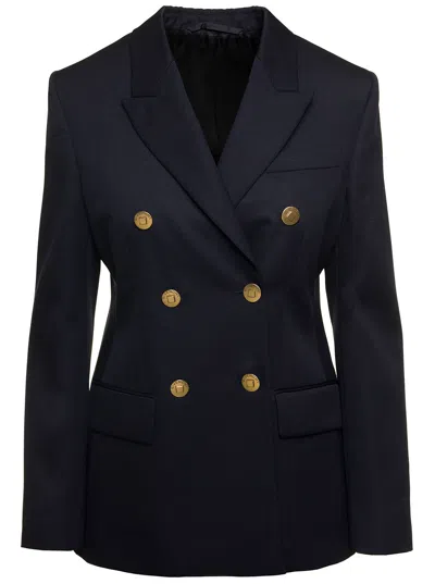 Givenchy Wool Blend Blazer With Back Slit And Multiple Pockets In Multicolor