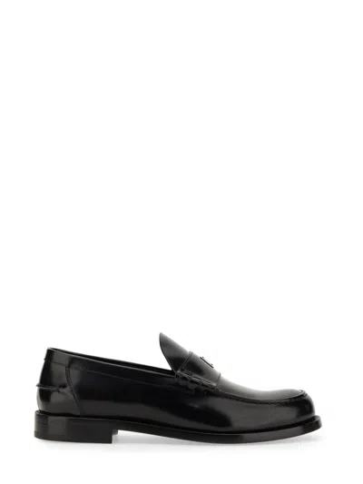 Givenchy Black Loafers With 4g Detail In Leather Man In Black