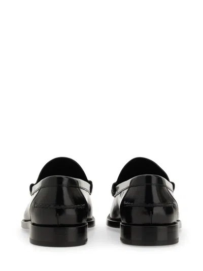 Givenchy Black Loafers With 4g Detail In Leather Man In Black
