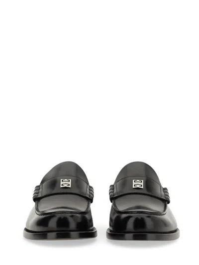 Givenchy Black Loafers With 4g Detail In Leather Man In Black
