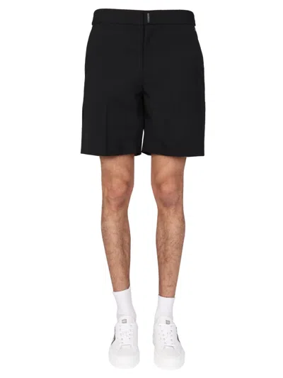 Givenchy Logo Plaque Bermuda Shorts In Black