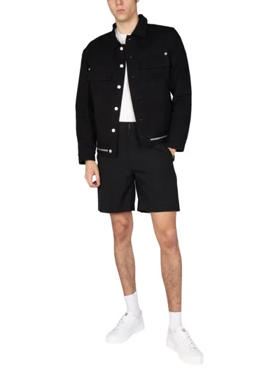 Givenchy Logo Plaque Bermuda Shorts In Black