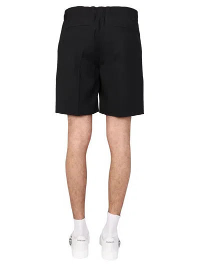Givenchy Logo Plaque Bermuda Shorts In Black