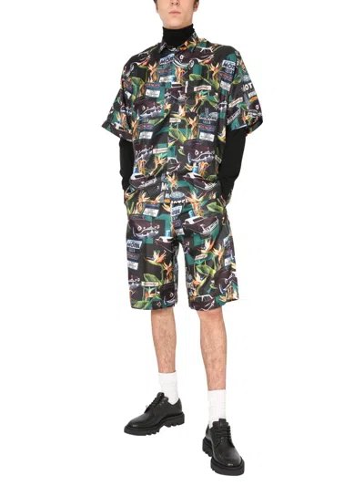 Givenchy Printed Bermuda Shorts In Black