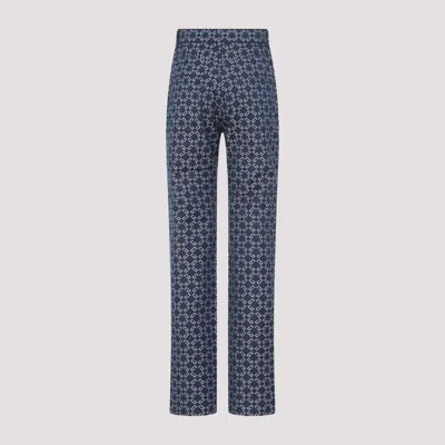 Givenchy High-waisted Tapered Jeans With Distinctive Pattern In Blue