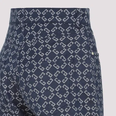 Givenchy High-waisted Tapered Jeans With Distinctive Pattern In Blue