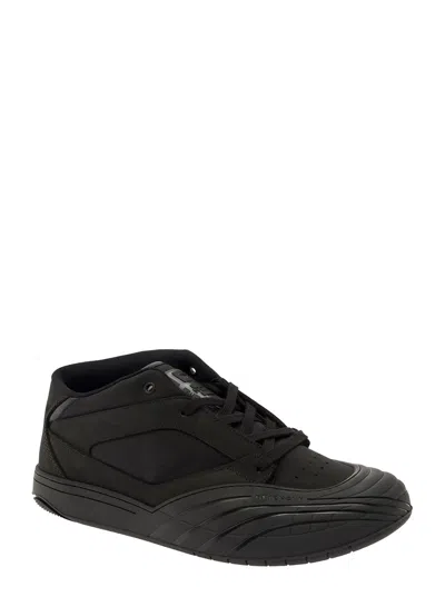 Givenchy Black Fabric And Leather Skate Sneakers In Black