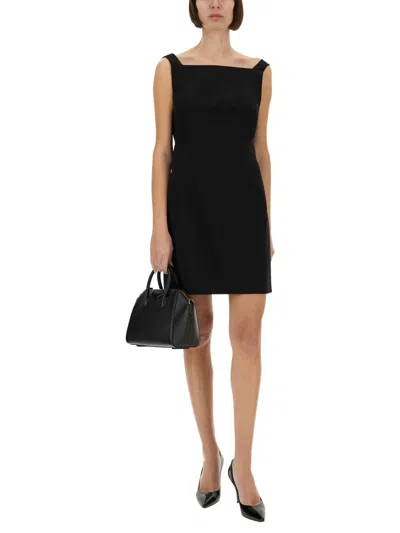 Givenchy Cutout Draped Mini Dress In Black