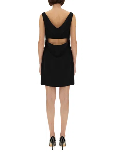Givenchy Cutout Draped Mini Dress In Black