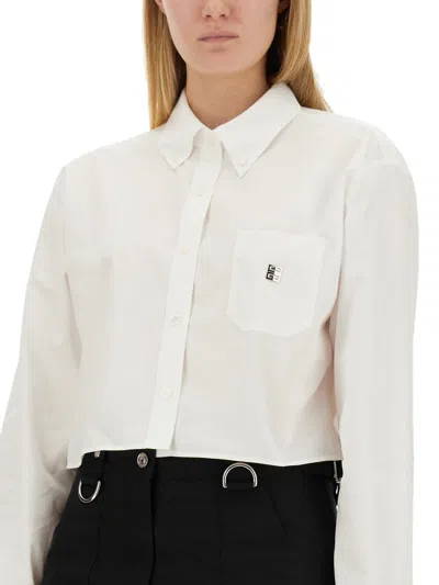 Givenchy 4g Cropped Shirt In White