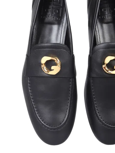 Givenchy G-chain Low-heel Loafers In Black