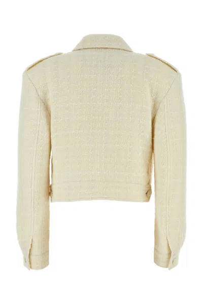 Givenchy Single-breasted Cropped Blazer In Beige