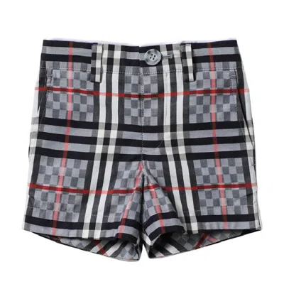 Burberry Boys Dizzy Pale Blue Check Checkerboard Tailored Shorts