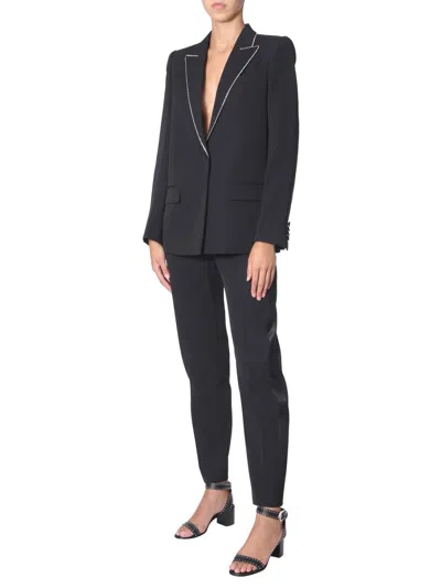 Givenchy Embellished Lapel Blazer In Black
