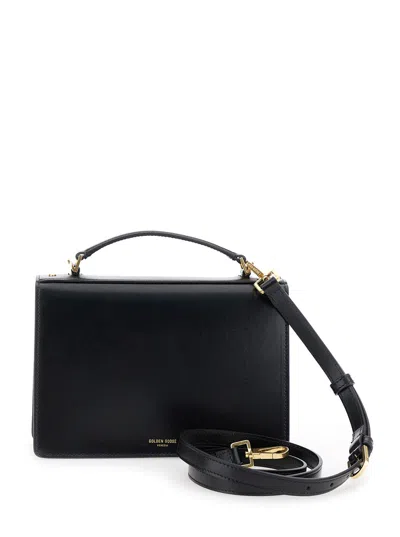 Golden Goose Venezia Bag Palmellato Leather Body Gold Metal Details Bags In Black