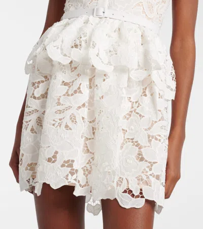 Self-portrait Self Portrait 'lace' Dress In White Polyamide Blend Women In White