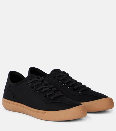 The Row Cotton Canvas Sneakers In Black