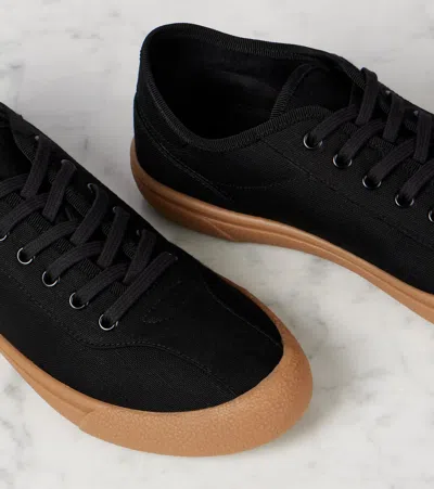 The Row Cotton Canvas Sneakers In Black