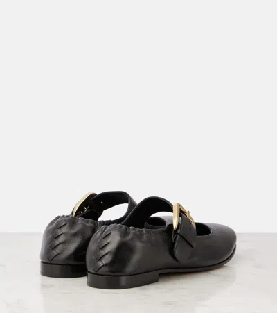 Bottega Veneta Mary Jane Astaire Ballet Fl In Black
