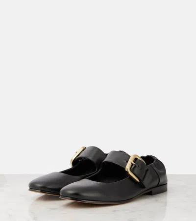 Bottega Veneta Mary Jane Astaire Ballet Fl In Black