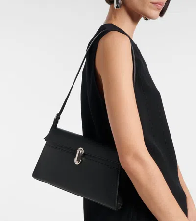 Savette Symmetry 26 Leather Shoulder Bag In Black