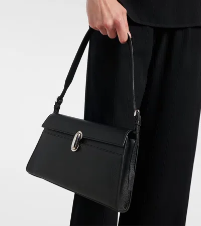Savette Symmetry 26 Leather Shoulder Bag In Black