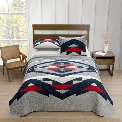 Pendleton Tecopa Hills Reversible Quilt & Sham Set In Gray
