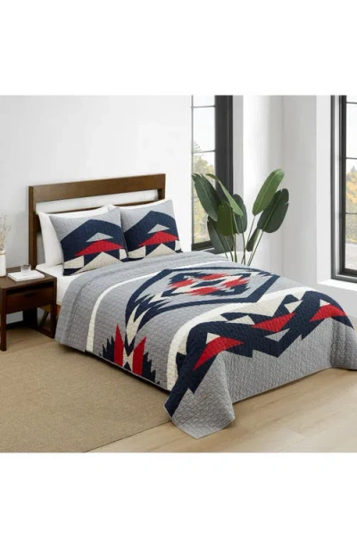 Pendleton Tecopa Hills Reversible Quilt & Sham Set In Gray