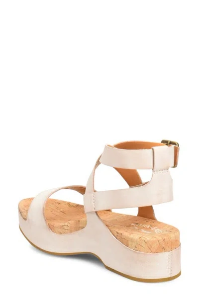 Kork-ease Yadira Ankle Strap Platform Sandal In Natural Leather